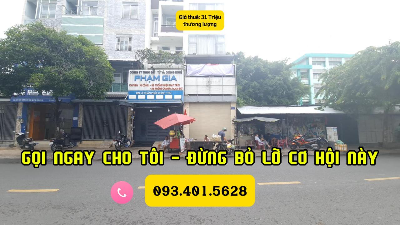 Cho thuê nhà mặt tiền 80m², 3Lầu-SÁT TRƯỜNG-NGÃ TƯ CHỢ TÂN HƯƠNG - Ảnh chính